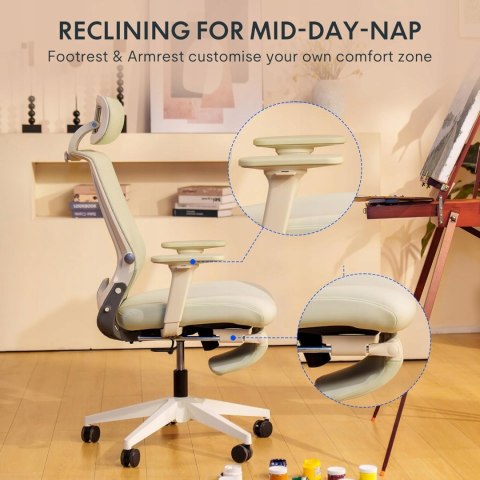 Fotel Biurowy Krzesło biurowe ergonomiczne Zagłówkiem regulacja wysokości