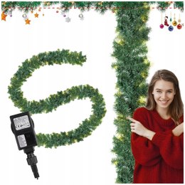 GIRLANDA ŚWIĄTECZNA ZIELONA 3M 100 DIOD LED Z LAMPKAMI DEKORACJA ŁAŃCUCH