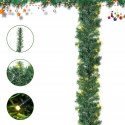 GIRLANDA ŚWIĄTECZNA ZIELONA 3M 100 DIOD LED Z LAMPKAMI DEKORACJA ŁAŃCUCH