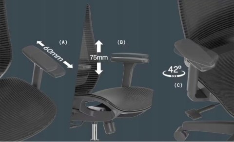 Krzesło Biurkowe Ergonomiczne Gamingowe Regulowane Premium Odchylanie 3D