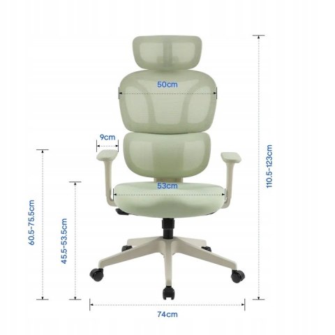 Krzesło Biurowe Fotel Gamingowy Ergonomiczne Odchylane Siatka Oddychające