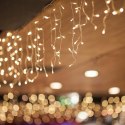 LAMPKI SOPLE 101-200 LAMPEK LED ZEWNĘTRZNE BIAŁE CIEPŁE 5M KURTYNA ŚWIETLNA