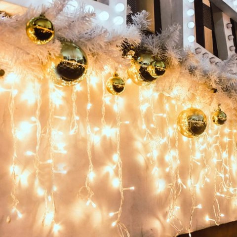 LAMPKI SOPLE 101-200 LAMPEK LED ZEWNĘTRZNE BIAŁE CIEPŁE 5M KURTYNA ŚWIETLNA