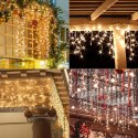 LAMPKI SOPLE 101-200 LAMPEK LED ZEWNĘTRZNE BIAŁE CIEPŁE 5M KURTYNA ŚWIETLNA