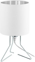 Lampa Nocna stołowa Metalowa Nowoczesna Biała E14