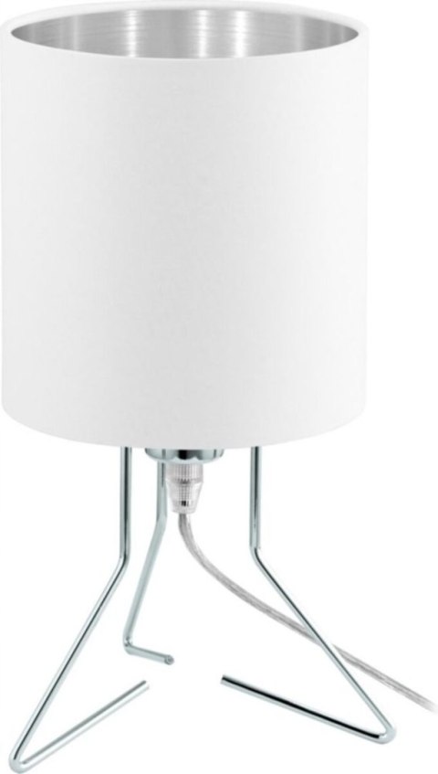 Lampa Nocna stołowa Metalowa Nowoczesna Biała E14