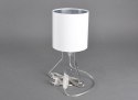 Lampa Nocna stołowa Metalowa Nowoczesna Biała E14