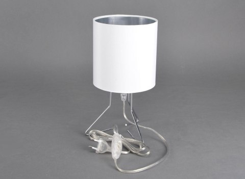 Lampa Nocna stołowa Metalowa Nowoczesna Biała E14
