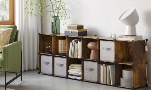 Regał Na Buty Organizer 150 cm x 150 cm x 30 cm Rustykalny Funkcjonalny