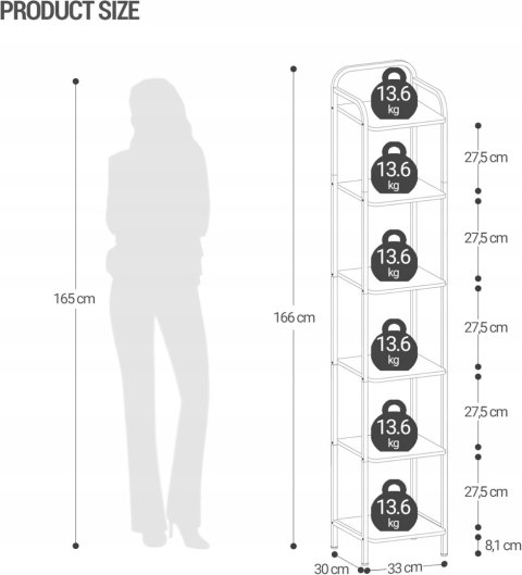 Regał Na Książki Industrialny Metalowa Rama Nowoczesny Stylowy Do Salonu