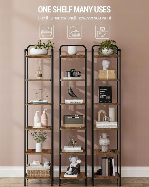 Regał Na Książki Industrialny Metalowa Rama Nowoczesny Stylowy Do Salonu