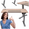 BIURKO ELEKTRYCZNE GAMINGOWE KOMPUTEROWE Z REGULACJĄ 120X60 CM DĄB BRUNICO