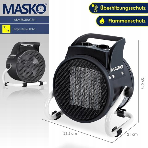 Grzejnik elektryczny termowentylator budowlany nagrzewnica 3 kW ceramiczny