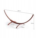 Hamak Stelaż do hamaka Brązowy 350 cm solidny drewniany łatwy montaż