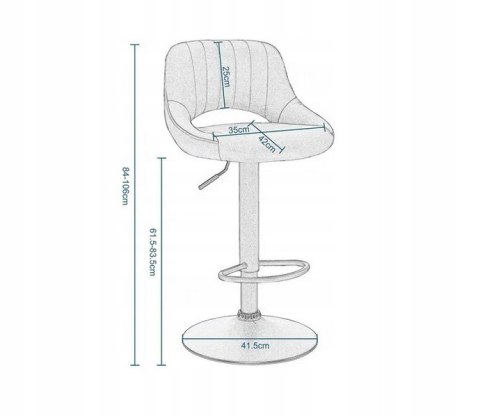 Hokery barowe stołki z oparciem i podnóżkiem szary designerski obrotowy 360