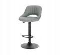 Hokery barowe stołki z oparciem i podnóżkiem szary designerski obrotowy 360