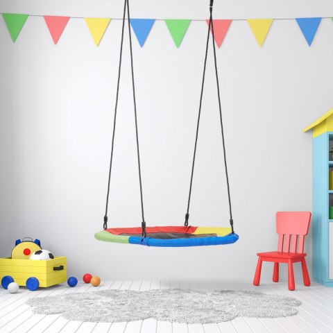 Huśtawka do ogrodu bocianie gniazdo kolorowa dla dzieci dorosłych solidna