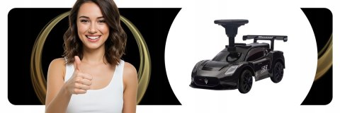 JEŹDZIK DLA DZIECI SAMOCHÓD MASERATI SCHOWEK KLAKSON ŁATWE STEROWANIE