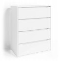 KOMODA BIAŁA Z SZUFLADAMI KOMODA 80CM 4 SZUFLADY SZAFKA DO SALONU SYPIALNI