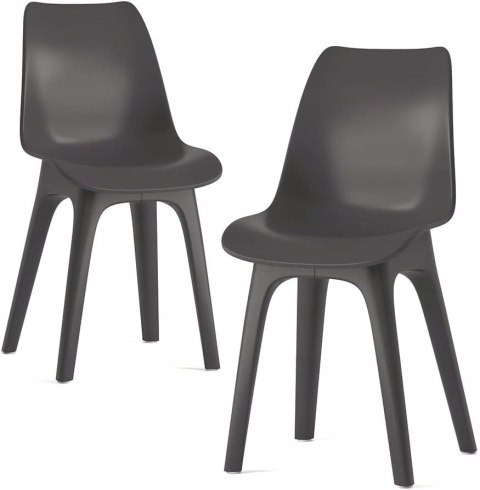 Krzesła ogrodowe Eolo odporne na warunki atmosferyczne zestaw 2szt stylowe