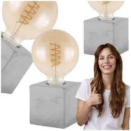 LAMPKA NOCNA DO SYPIALNI DO KONTAKTU BETONOWA DUŻA ŻARÓWKA LAMPA STOŁOWA