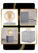LAMPKA NOCNA DO SYPIALNI DO KONTAKTU BETONOWA DUŻA ŻARÓWKA LAMPA STOŁOWA