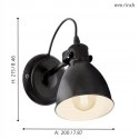 Lampa Loftowa Ścienna Z Metalowym Kloszem Do Czytania Regulowana E27 40w