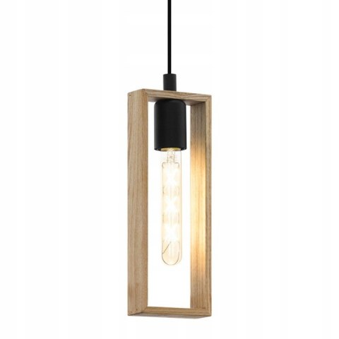 Lampa Wisząca Z Drewnianą Obudową Idealna Do Jadalni I Kuchni