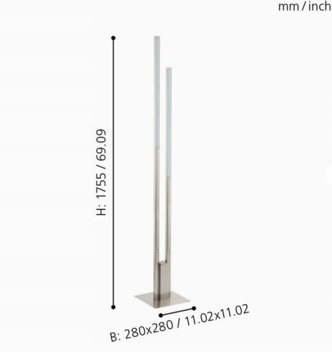 Lampa podłogowa stojąca LED fraioli ściemnialna inteligentne oświetlenie