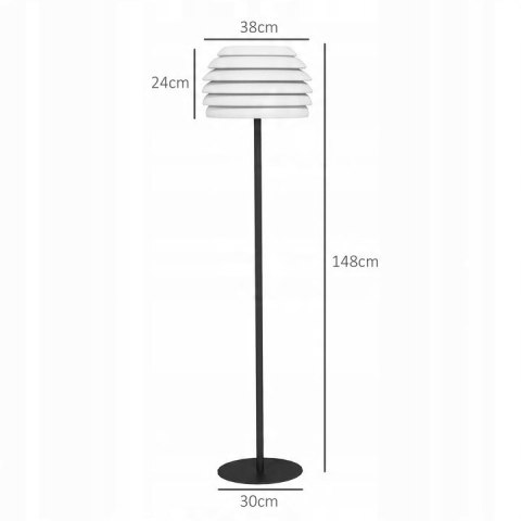 Lampa podłogowa stojąca do użytku na zewnątrz i wewnątrz funkcjonalna