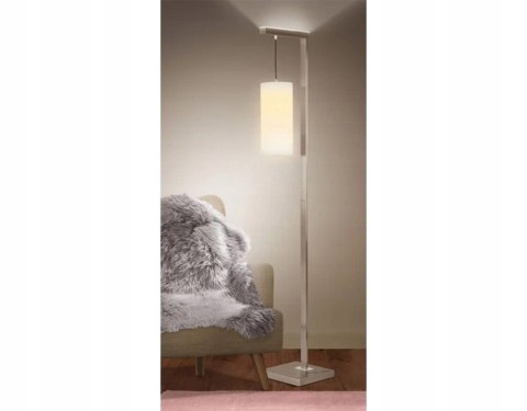 Lampa podłogowa stojąca z reflektorem i światłem do czytania funkcjonalna