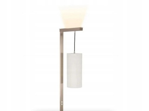 Lampa podłogowa stojąca z reflektorem i światłem do czytania funkcjonalna