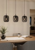 Lampa wisząca sufitowa 3 punktowa E27 okrągłe metalowe klosze nowoczesna