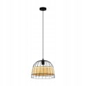 Lampa wisząca z metalowym drucianym kloszem naturalny design stylowa