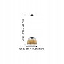 Lampa wisząca z metalowym drucianym kloszem naturalny design stylowa