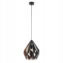Lampa wisząca żyrandol metalowa miedziana nowoczesny styl 1 punktowa
