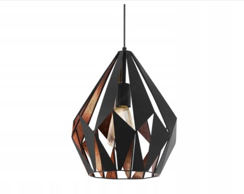 Lampa wisząca żyrandol metalowa miedziana nowoczesny styl 1 punktowa