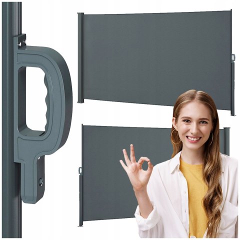 MARKIZA BOCZNA TARASOWA ROLETA PRZECIWSŁONECZNA OSŁONA NA TARAS 350x180 CM
