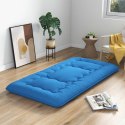 Materac japoński mata składana niebieska z pokrowcem i torbą funkcjonalny