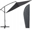 Parasol Ogrodowy Wspornikowy Ze Stojakiem O Średnicy 300cm kolor antracyt