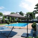 Parasol Ogrodowy Wspornikowy Ze Stojakiem O Średnicy 300cm kolor antracyt