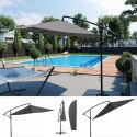 Parasol Ogrodowy Wspornikowy Ze Stojakiem O Średnicy 300cm kolor antracyt