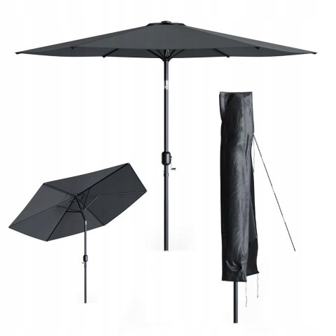 Parasol ogrodowy przeciwsłoneczny beżowy z pokrowcem 270cm ochrona przedUV