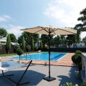 Parasol ogrodowy przeciwsłoneczny beżowy z pokrowcem 270cm ochrona przedUV