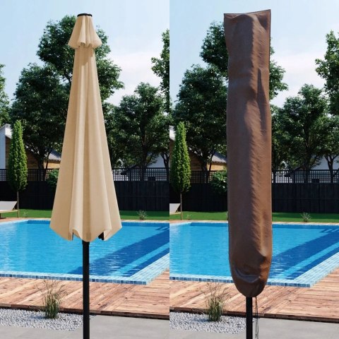 Parasol ogrodowy przeciwsłoneczny beżowy z pokrowcem 270cm ochrona przedUV