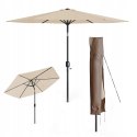 Parasol ogrodowy przeciwsłoneczny beżowy z pokrowcem 270cm ochrona przedUV