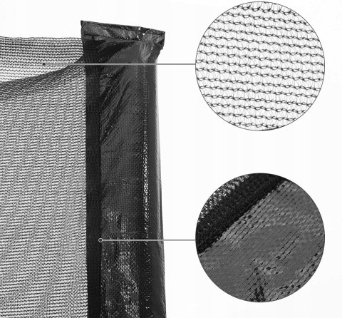 Siatka Ochronna Do Trampoliny Wzmocniona Osłona Z Zamkiem Na Zamek