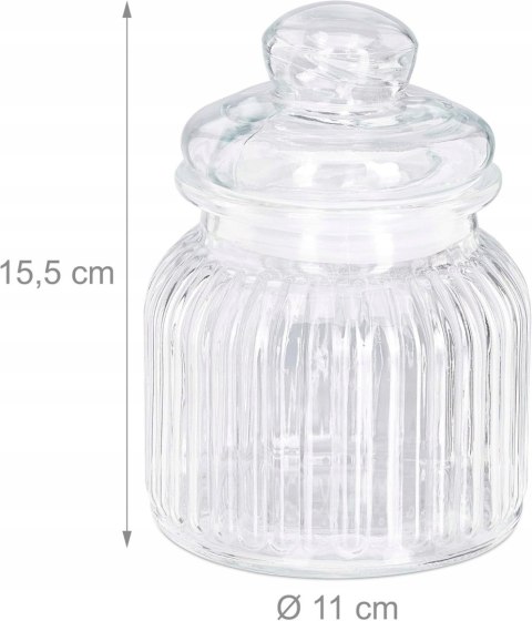 Słoiki szklane z pokrywkami do kuchni zestaw 6sztuk do produktów sypkich