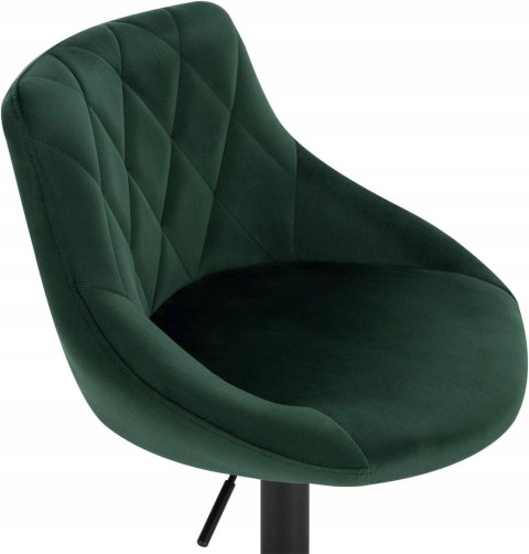 Stołki barowe hokery designerskie aksamitny ciemnozielone stopni zestaw