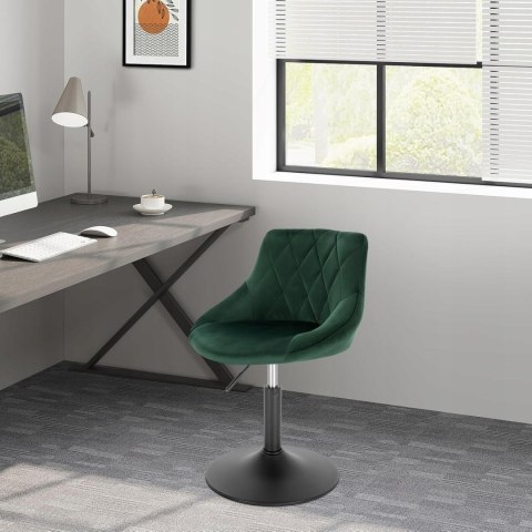Stołki barowe hokery designerskie aksamitny ciemnozielone stopni zestaw